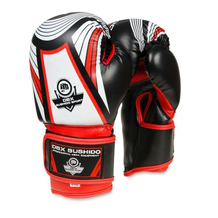 Gants de boxe pour enfants Pro (rouge et blanc) 6oz / DBX Bushido