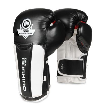 Boxing Gloves Adult Pro (Black & White) 10-14oz / DBX Bushido