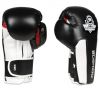 Luvas de boxe adultas reforçadas (preto e branco) 10-14 onças / DBX Bushido
