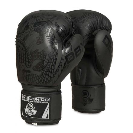 Rękawice bokserskie dla dorosłych (czarne v2) 8-16oz / DBX Bushido