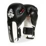 Luvas de boxe adultas reforçadas Pro (preto e branco) 10-14 onças / DBX Bushido