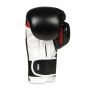 Luvas de boxe adultas reforçadas Pro (preto e branco) 10-14 onças / DBX Bushido