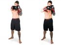 Rękawice bokserskie dla dorosłych wzmocnione Boxing Pro (czerwono-czarne) 10-14oz / DBX Bushido