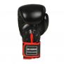 Luvas de boxe para adultos protetores de pulso (preto vermelho) 10-14 onças / DBX Bushido
