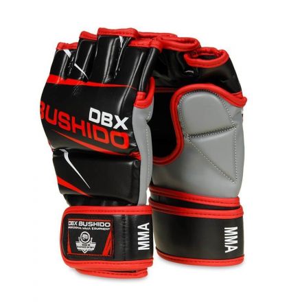 Luvas-Luvas de MMA para Combate (Preto-Vermelho V2) / DBX Bushido