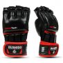 MMA Gevechtshandschoenen-Handschoenen (Zwart & Rood V3) / DBX Bushido