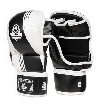 Gants d'entraînement MMA (noir et blanc) / DBX Bushido