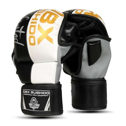 Luvas-Luvas de MMA para Treinamento (Preto e Branco V2) / DBX Bushido
