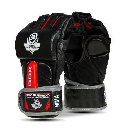 Premium Pro Combat MMA Handschuhe-Handschuhe (Schwarz-Rot) / DBX Bushido
