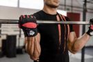 Gymnastik-Fitness-Handschuhe mit langem Klettverschluss (Rot und Schwarz) / Dbx Bushido