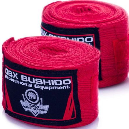 Bandaże bokserskie 4m (czerwone) / DBX bushido
