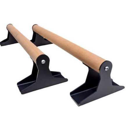 Barre push-up lunghe in legno / Spazio per la resistenza del ferro