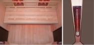 Sauna interior de infrarrojos Redlight-Solaris / WELLIS