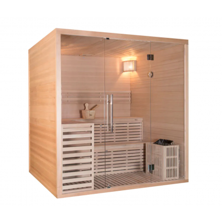 Fínska sauna z jedľového dreva-Heat / WELLIS