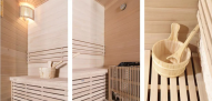 Vnútorná fínska drevená sauna-Ignacio / WELLIS