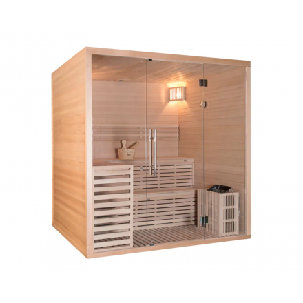 Fínska cicuta-drevená sauna-Ignatius / WELLIS