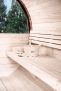 Sauna ogrodowa 400 cm + przebieralnia wewnętrzna + przebieralnia zewnętrzna z podwieszanymi ławkami + oparcia 6-8 miejsc / Iron Strength