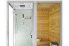 MO-1752W TRIO DESTRA, sauna secca, sauna a vapore e cabina doccia 180X110X223CM