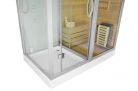 MO-1752W RIGHT TRIO, dry sauna, steam sauna and shower cabin 180X110X223CM