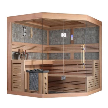 MUE-1242 Sauna seca con calentador 6kW 200X200X210CM