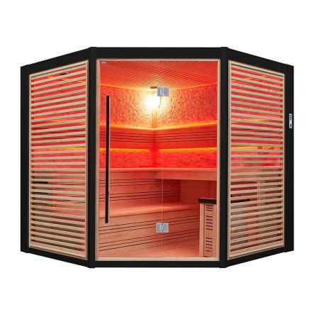 MUE-1403 Dry sauna with 6kW stove 200X200X210CM
