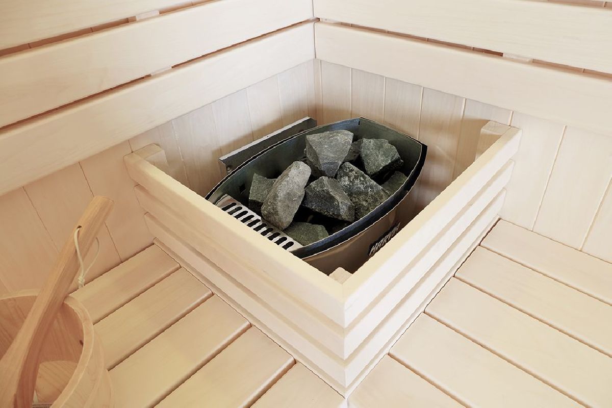 PANORAMA - Estufa de sauna finlandesa para 2 personas, incluye