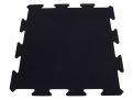 Iron Strength Rubber sports floor puzzle black 20 mm