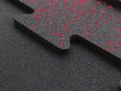Iron Strength Rubber sports floor puzzle EPDM red 10 mm