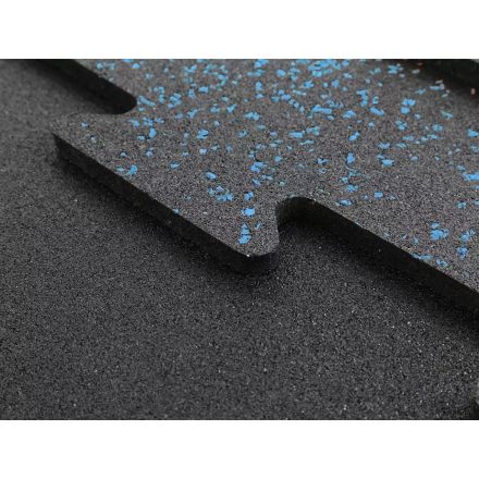 Iron Strength Rubber sports floor puzzle EPDM blue 10 mm
