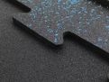 Iron Strength Rubber sports floor puzzle EPDM blue 15 mm