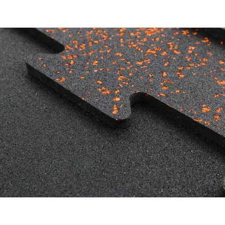 Iron Strength Puzzle pavimento sportivo in gomma EPDM arancione 10 mm