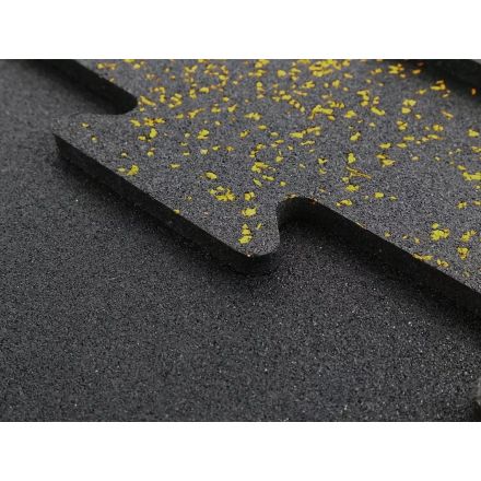 Iron Strength FLOOR Rubber sports floor puzzle EPDM yellow 10 mm