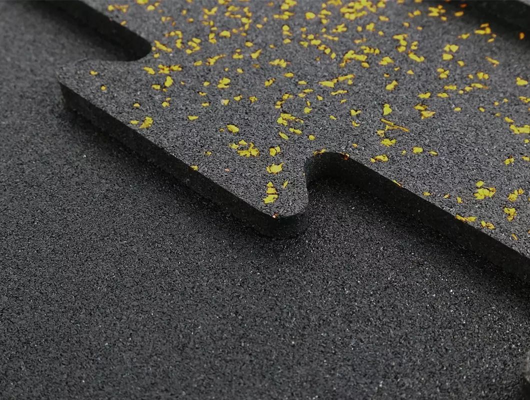 NPG FLOOR Puzzle pavimento sportivo in gomma EPDM giallo 15 mm