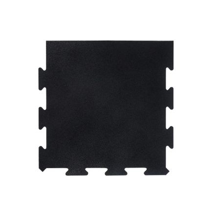Iron Strength Rubber sports floor puzzle black 10 mm- Corner ends