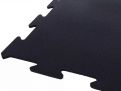 Iron Strength Rubber sportvloer puzzel zwart 10 mm - Hoekpunten