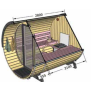 THERMWOOD SAUNA 280 DELUXE- vitre frontale complète