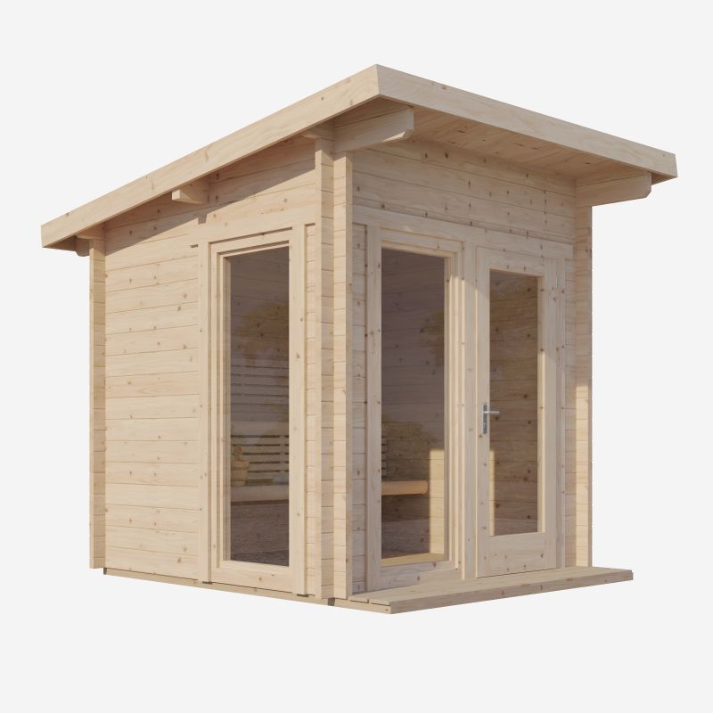 Sauna finlandesa de madera de cicuta-Calidus / WELLIS