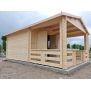 Piscina 12,9 m2 Terraza 8,9 m2 – Casa de madera maciza