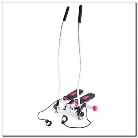 S3085 PINK AND WHITE DIAGONAL STEPPER WITH ARMS AND CABLES HMS