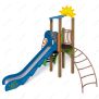 Spielplatz-Strumok-Komplex (Stahltreppe und Zaun mit Puzzleteilen) TE701