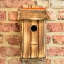 Traditional Burnt Wild Bird Nest Box Big House Wood Weather Resistant Handmade