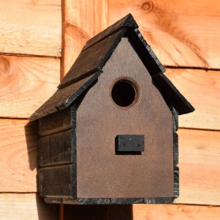 Forest Oak Bird House Nest box Wood Weather Resistant Handmade Wild Bird