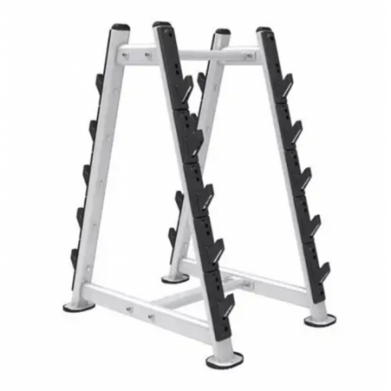  Estante de almacenamiento de pesas de madera, soporte  horizontal para barra olímpica, soporte de barra vertical para gimnasio, soportes  para barra de pesas, capacidad para 3 barras de pesas, 1 par 