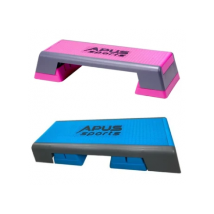 APUS Sports - Aerobic step / aerobic stage / platform with 3 elevators / 2 colors