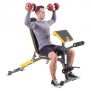 Banco fitness ajustable con accesorios y extensión de piernas LS3061 / HMS